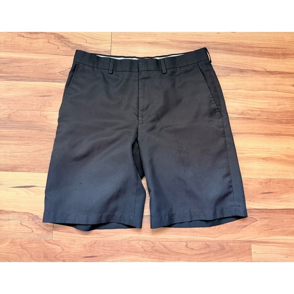 Louis‎ Raphael Golf Shorts Mens Black Flat Front Pockets Golf Activewear 32